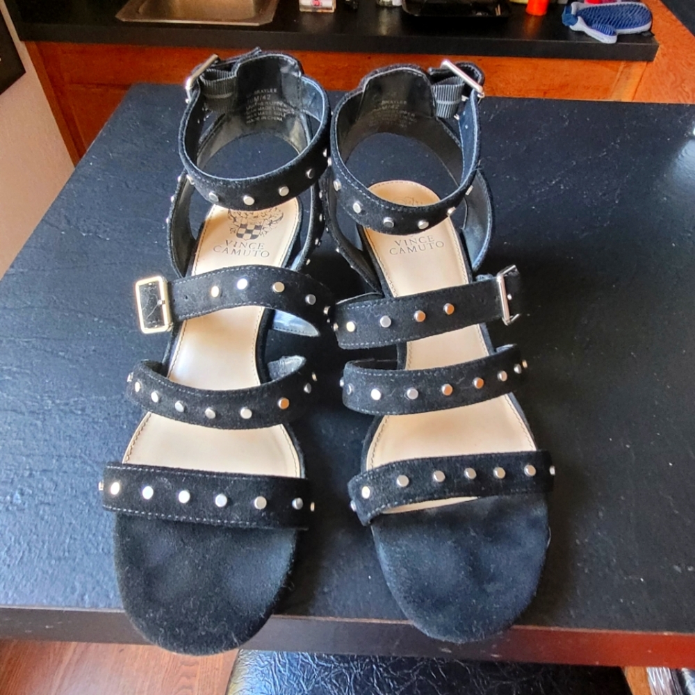 Vince Camuto Studded Sandal with Block Heel